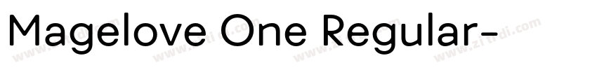 Magelove One Regular字体转换